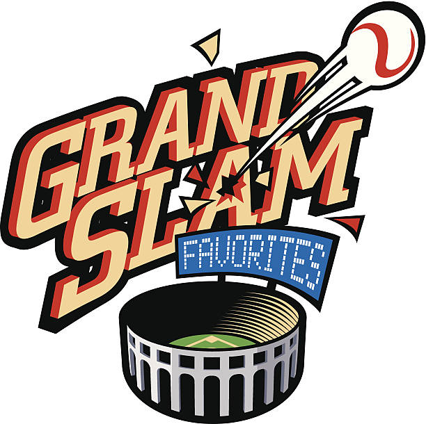 Grand Slam Heading C Grand Slam Heading C Home Run stock illustrations