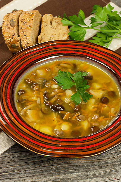 istock mushroom soup in ceramic  bowl 459861703