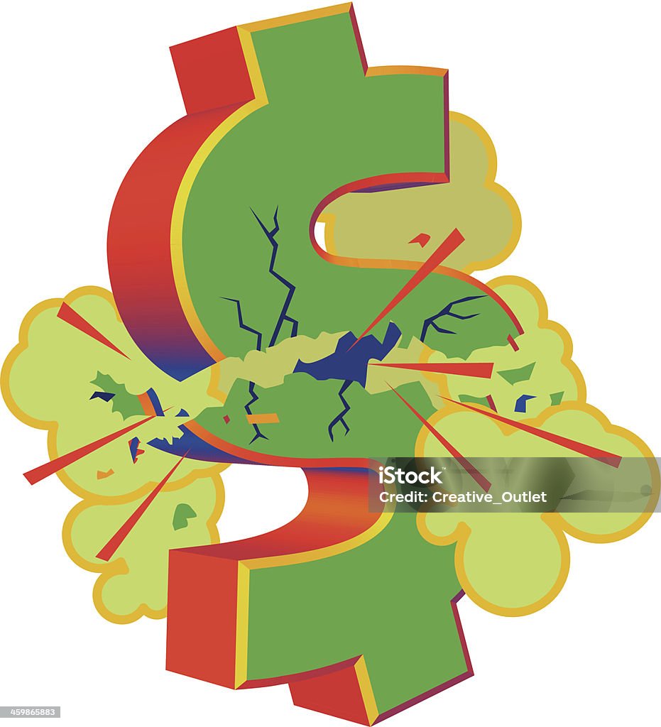Exploding Dollar Signs Dollar Sign Exploding C Stock Illustration - Download Image Now ...