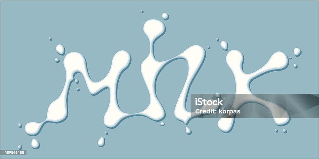 Пролитым молоком Word - Векторная графика Молоко роялти-фри