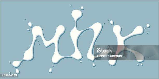 Пролитым Молоком Word — стоковая векторная графика и другие изображения на тему Молоко - Молоко, Расплёскивание, Белый