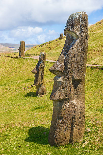 istock Moai on Rano Raraku Slope, Easter Island, Chile 459866903