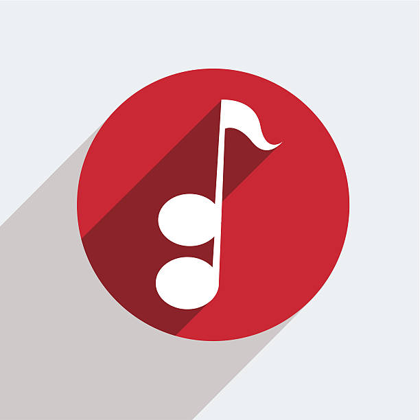 レッドのサークルのアイコンベクトルの灰色の背景。 eps 10 - sheet music musical note music pattern点のイラスト素材／クリップアート素材／マンガ素材／アイコン素材