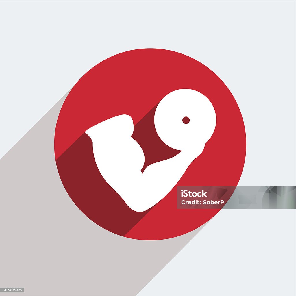 Vector red circle icon  on gray background. Eps10 Anatomy stock vector