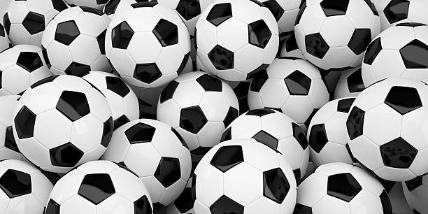 istock Group of soccer balls 459876619