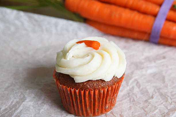 One Carrot Cupcake stock photo