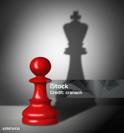 istock Chess pawn with the shadow of a king. 459876935