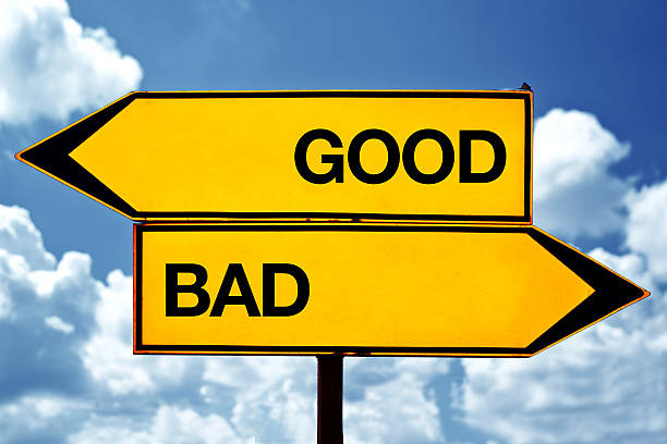istock Good or bad, opposite signs 459881979