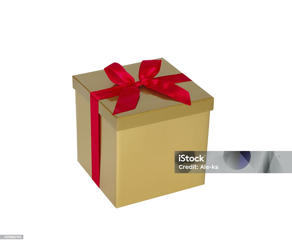 Золото подарок коробка - Стоковые фото Блестящий роялти-фри