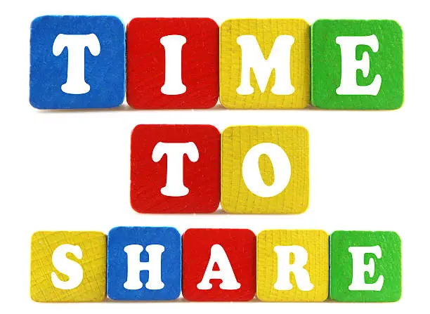 Photo of time to share concept