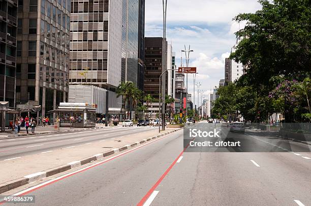 Paulista Avenue In Sao Paulo Brazil Stock Photo - Download Image Now - Architecture, Avenida Paulista, Avenue