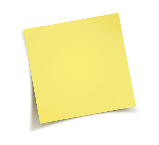 Yellow note paper Yellow note paper isolated on white background adhesive note stock pictures, royalty-free photos & images