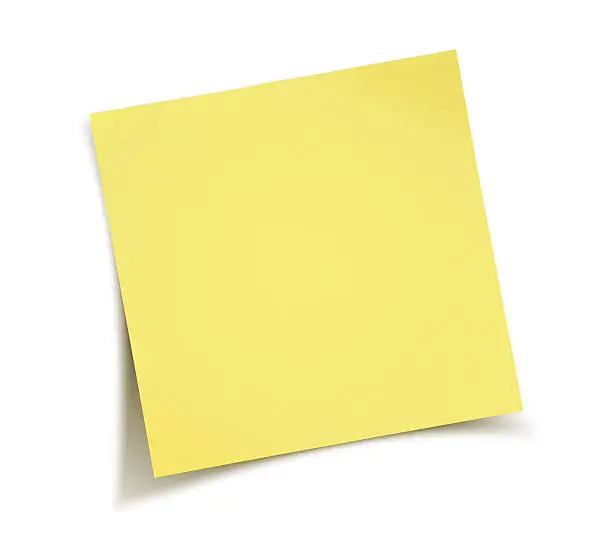 Photo of Yellow note paper