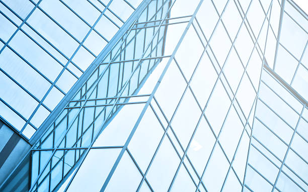 istock Panoramic and perspective wide angle view to steel blue backgrou 459887275