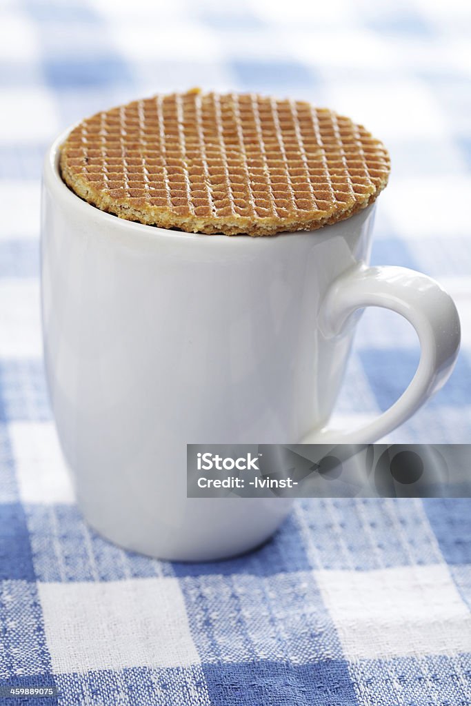 Stroopwafel 화이트, 커피 컵 - 로열티 프리 0명 스톡 사진