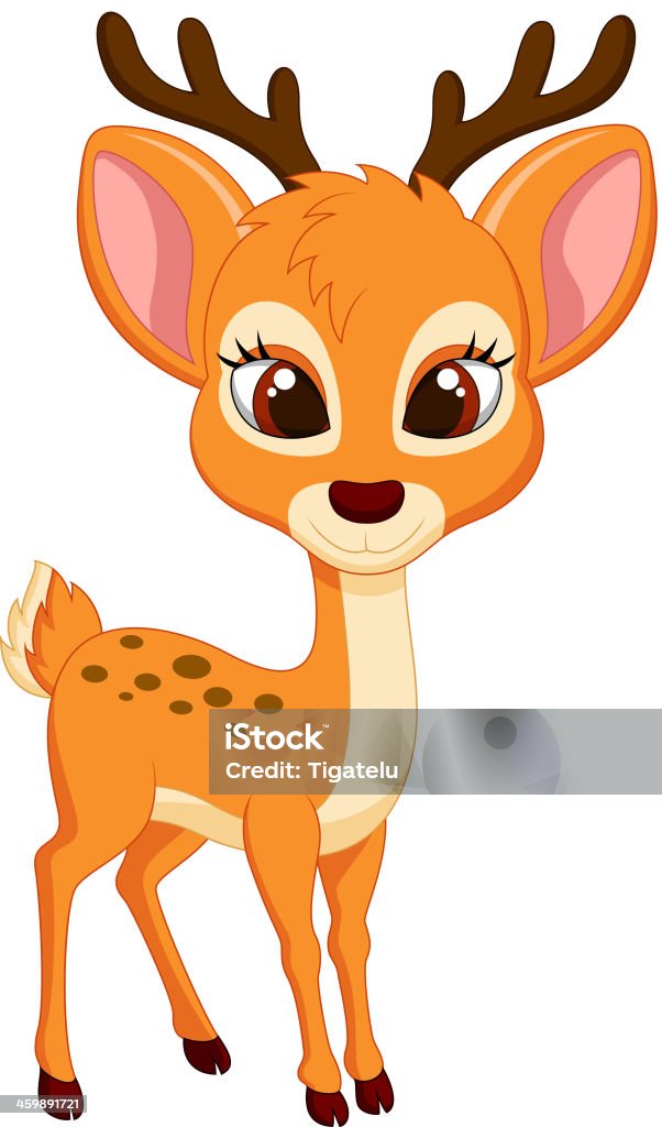 Cute deer cartoon Vector illustration of Cute deer cartoon  Animal stock vector