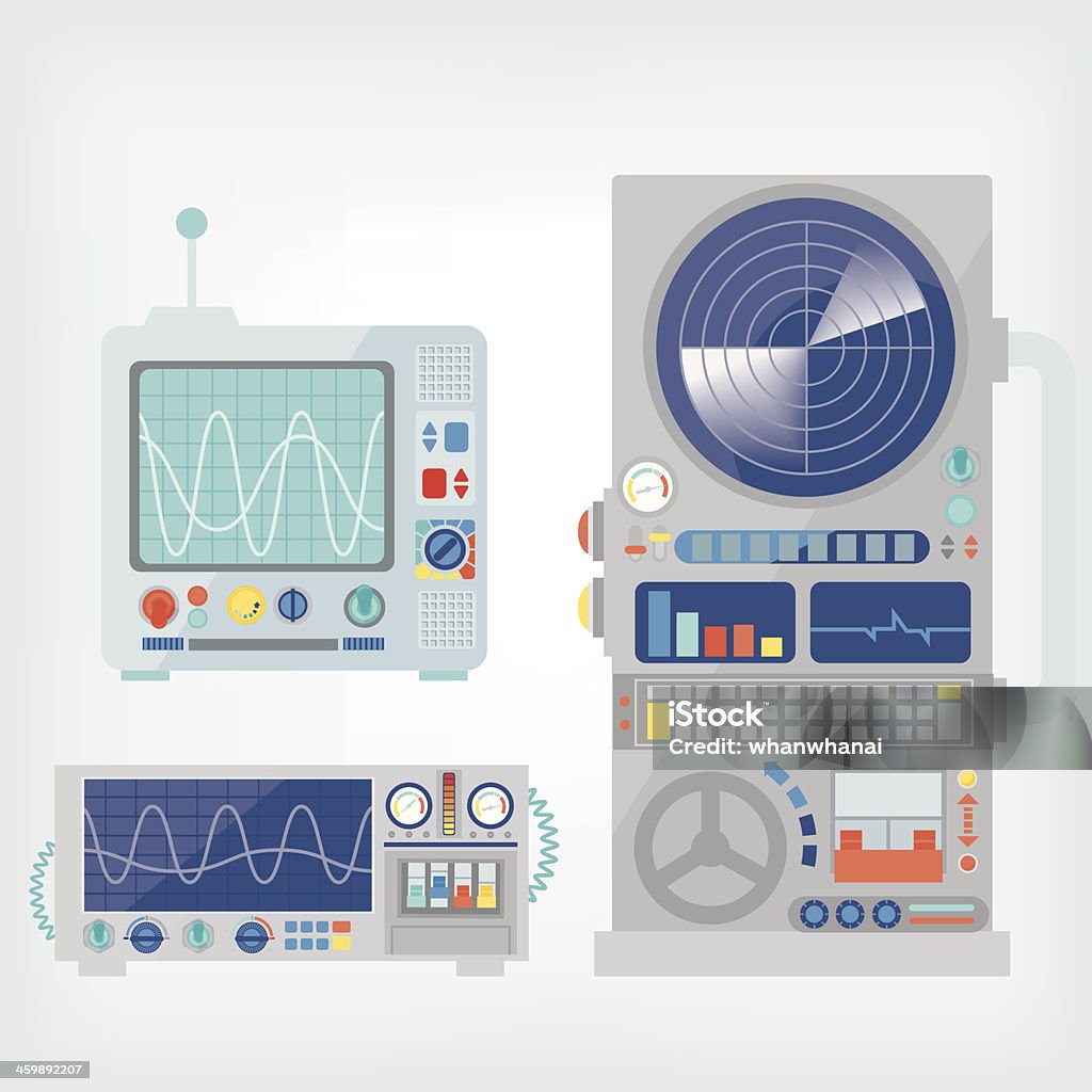 Computer Panel Illustration Controlpanel Stock Illustration - Download Image Now - Communication ...