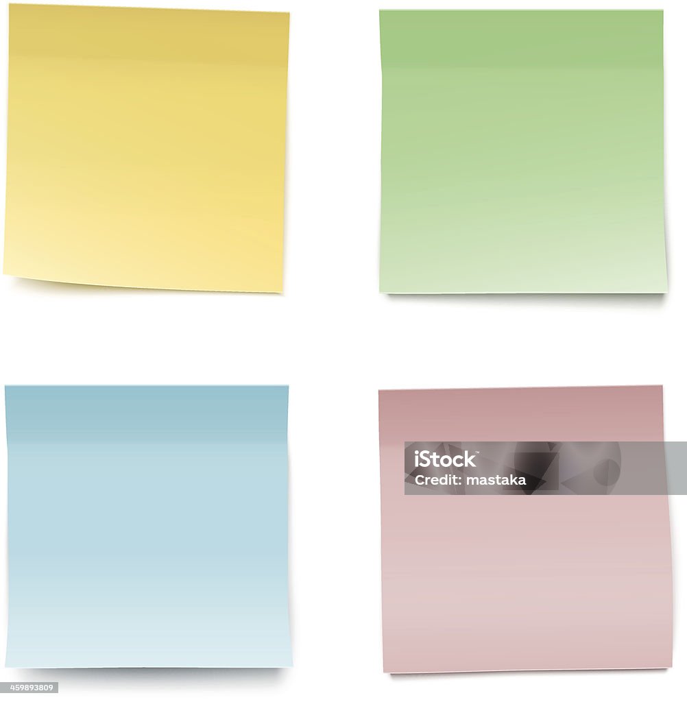 Colorfull Note Paper Colorful Paper Notes Stock Illustration - Download Image Now - Blank ...