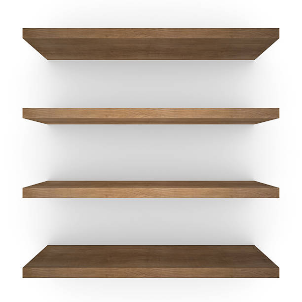 istock Four wood shelfs 459894223