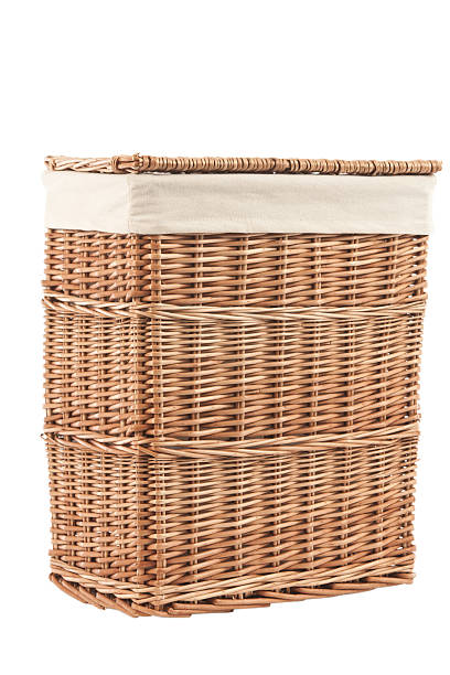 istock laundry basket made of rattan 459894465