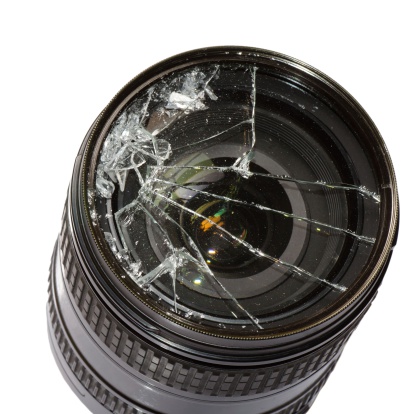 Broken DSLR camera lens