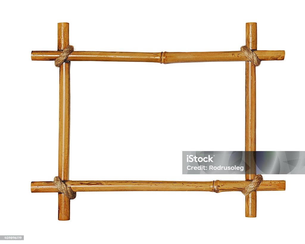 Bambú de marcos de fotos aisladas sobre fondo blanco. - Foto de stock de Bambú - Material libre de derechos