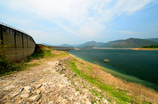 Concrete Dam and Green Lake