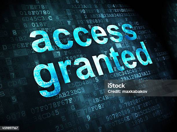 Safety Concept Access Granted On Digital Background Stock Photo - Download Image Now