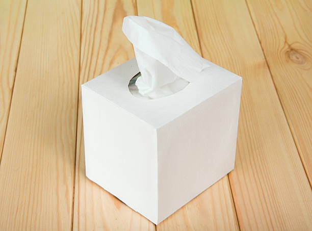 caixa branca com fraldas - tissue box flu virus kleenex imagens e fotografias de stock
