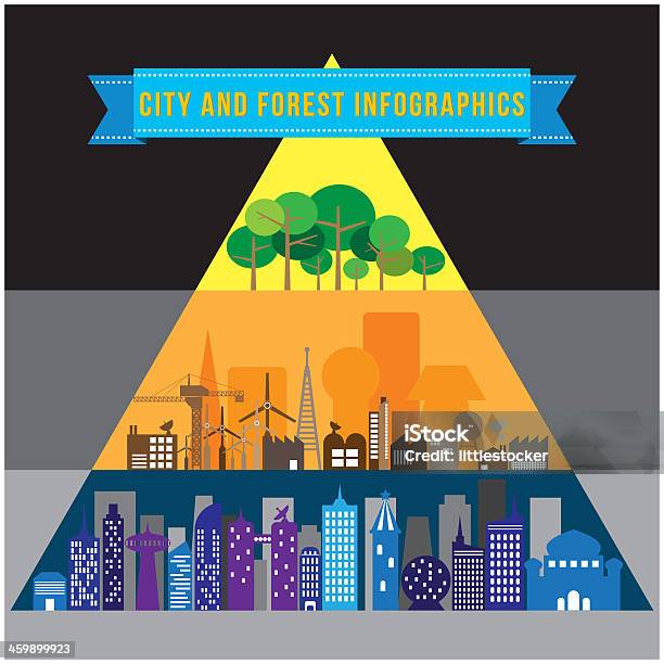 City And Forest Infographic Stock Photo - Download Image Now - Agriculture, Business, Chart