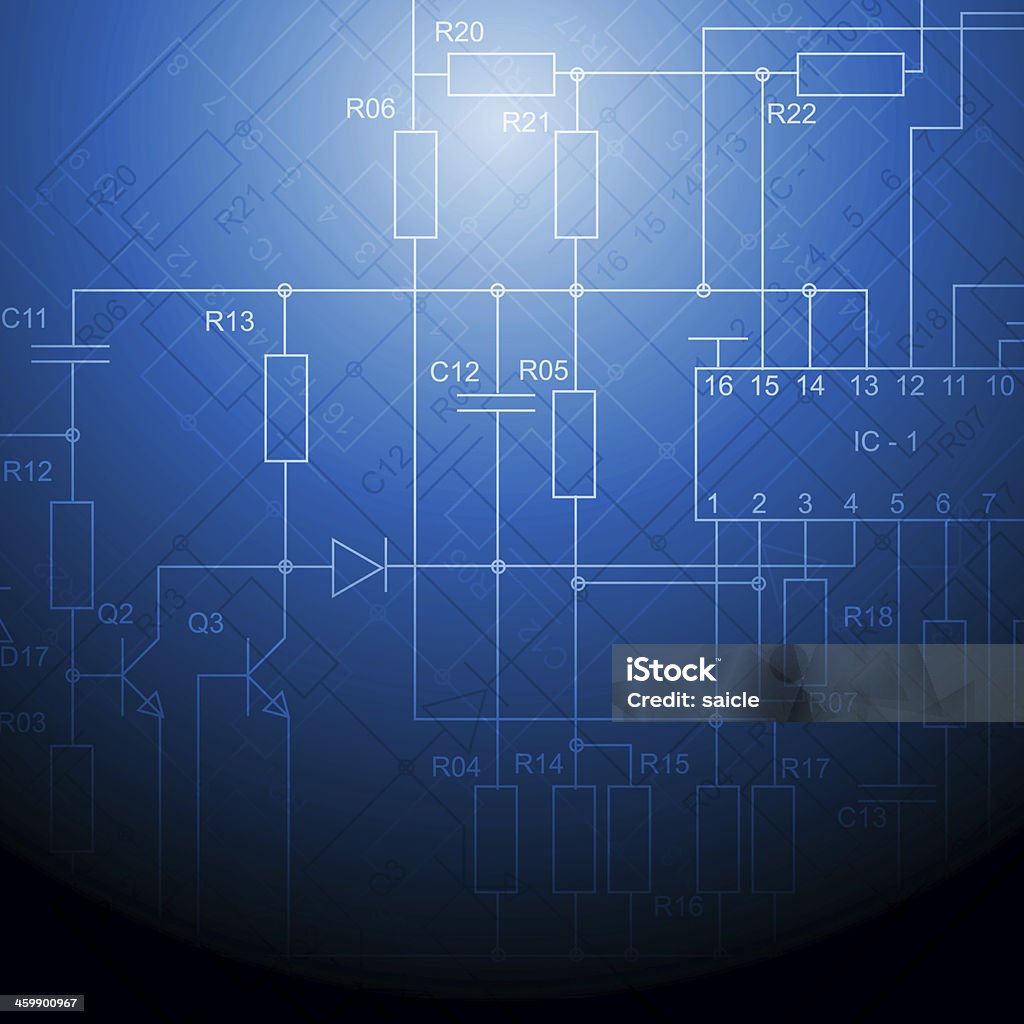Electrical Background Frame Electrical Scheme Backdrop Stock Illustration - Download Image Now ...
