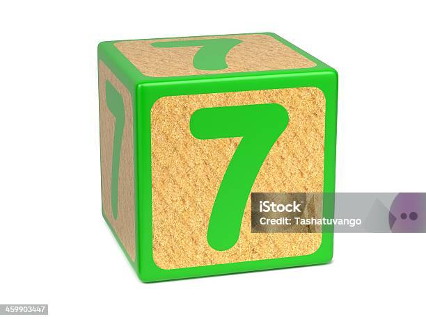 Zahl 7kinderalphabet Block Stockfoto und mehr Bilder von Alphabet - Alphabet, Altertümlich, Balkengerüst