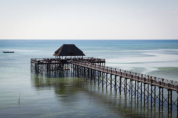 istock Deck into the ocean at a resort 459905023