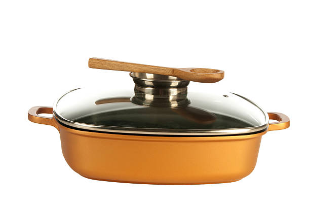 istock cookware, nonstick pan and wooden spoon 459907043