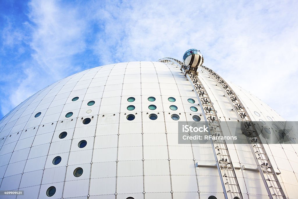 Gondola in Stockholm Globe arena Stockholm Globe arena, or Ericsson Globe, the biggest spherical building in the world. Stockholm Stock Photo