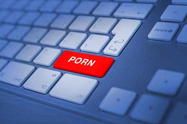 porn keyboard key stock photo