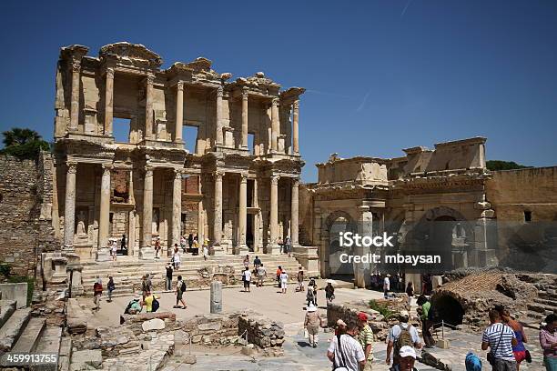 Biblioteca De Celsus De Éfeso - Fotografias de stock e mais imagens de Anatólia - Anatólia, Ao Ar Livre, Arqueologia