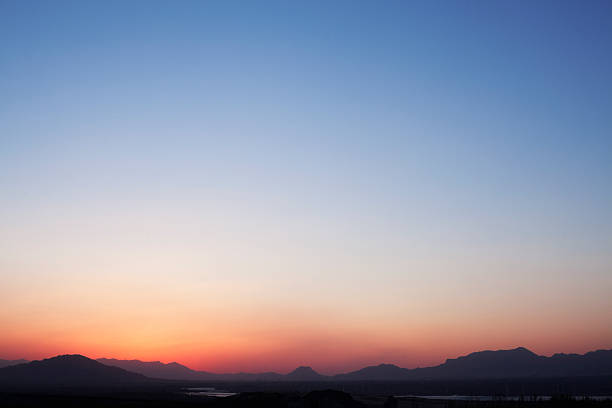 istock Landscape of mountain range and the sky at dusk, China 459914199