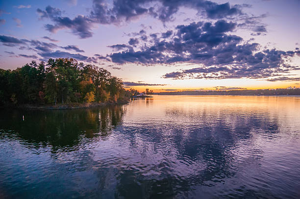 sunset at lake wylie north carolina