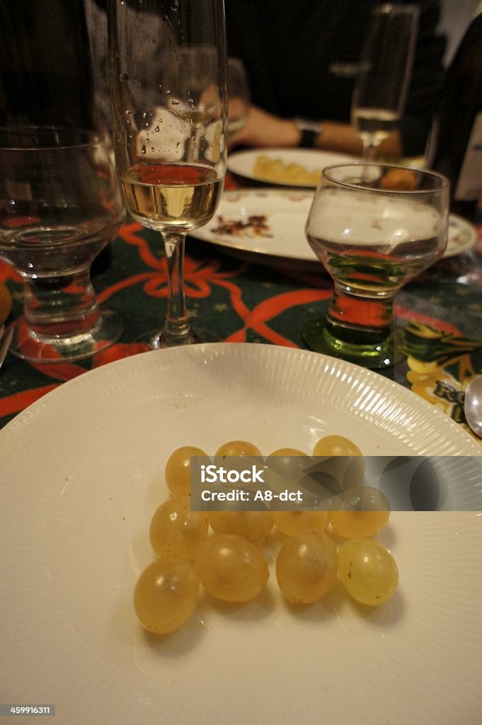 New Year's Eve in Spain image of 12 grapes for the count-down in Spain. Grape Stock Photo