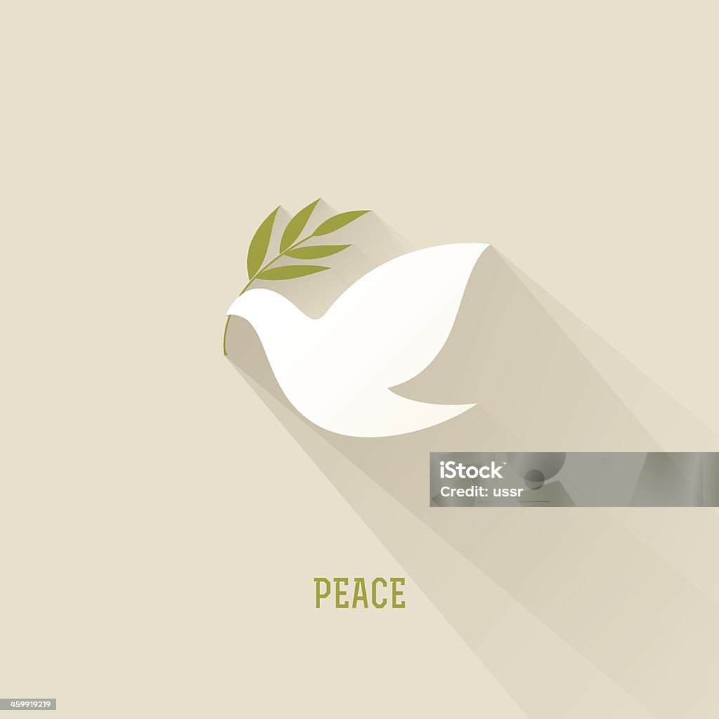 Peace dove with olive branch Dove - Bird stock vector