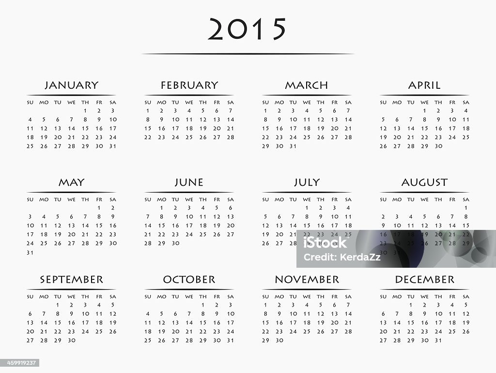 2015 年のカレンダーを - カレンダーのロイヤリティフリーストックフォト