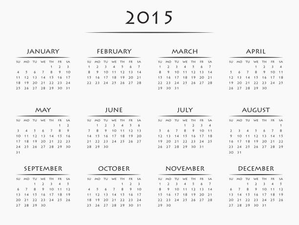 istock Full 12 month calendar for the year 2015 459919237