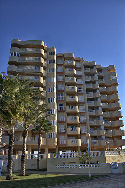 istock Tourist apartment building by the sea 459920049