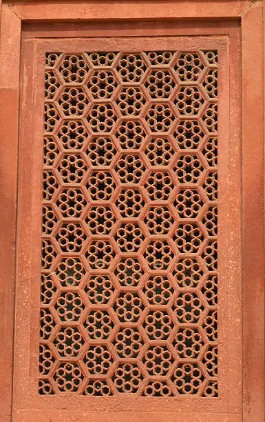 Photo of Red Sandstone Wall of Taj Mahal