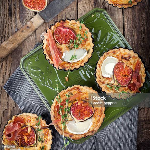 Homemade Tart Stock Photo - Download Image Now - Fig, Goat Cheese, Quiche