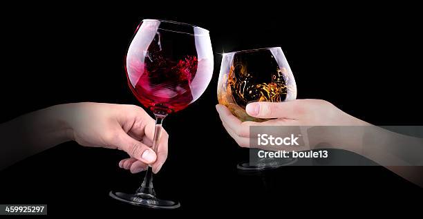 Hand Making Toast With Alcohol Stock Photo - Download Image Now - Wine, Abstract, Wine Bottle