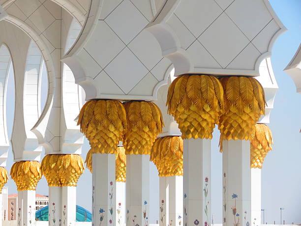 Pillars in Abu Dabi Grand mosque