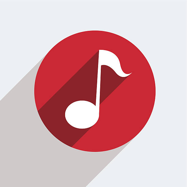 レッドのサークルのアイコンベクトルの灰色の背景。 eps 10 - sheet music musical note music pattern点のイラスト素材／クリップアート素材／マンガ素材／アイコン素材