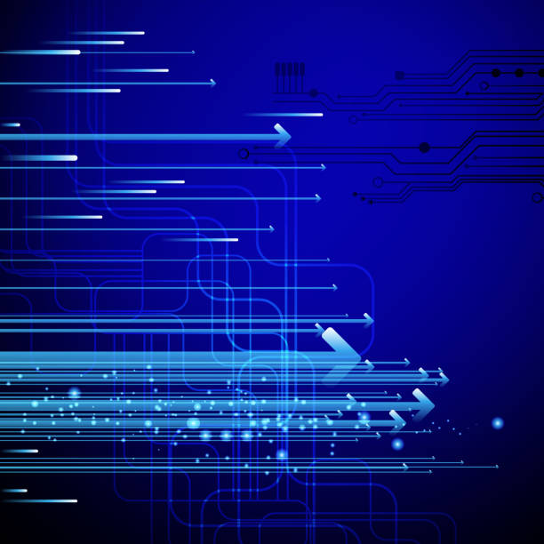 abstrakcyjne tło - electronics industry computer graphic blue backgrounds stock illustrations